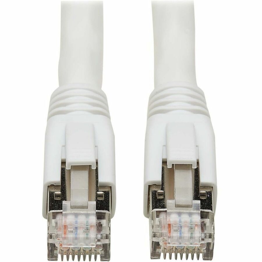 Tripp Lite Cat8 40G Snagless SSTP Ethernet Cable (RJ45 M/M), PoE, White, 12 ft. (3.7 m) -
