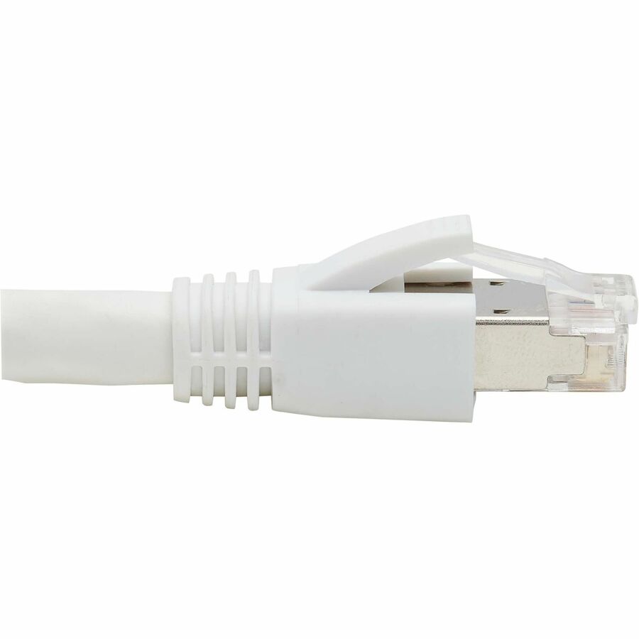 Tripp Lite Cat8 40G Snagless SSTP Ethernet Cable (RJ45 M/M), PoE, White, 12 ft. (3.7 m) -