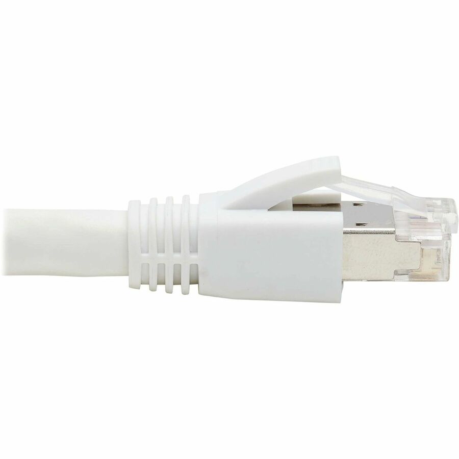 Tripp Lite Cat8 40G Snagless SSTP Ethernet Cable (RJ45 M/M), PoE, White, 15 ft. (4.6 m) -