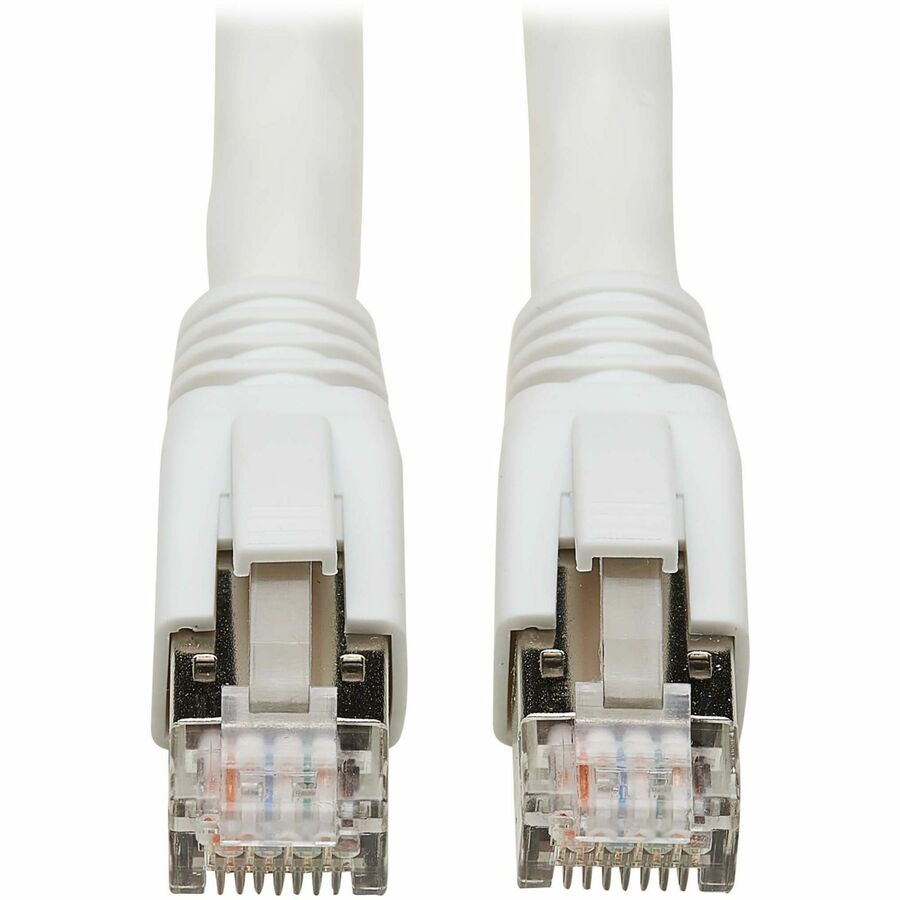 Tripp Lite Cat8 40G Snagless SSTP Ethernet Cable (RJ45 M/M), PoE, White, 3 ft. (0.9 m) -