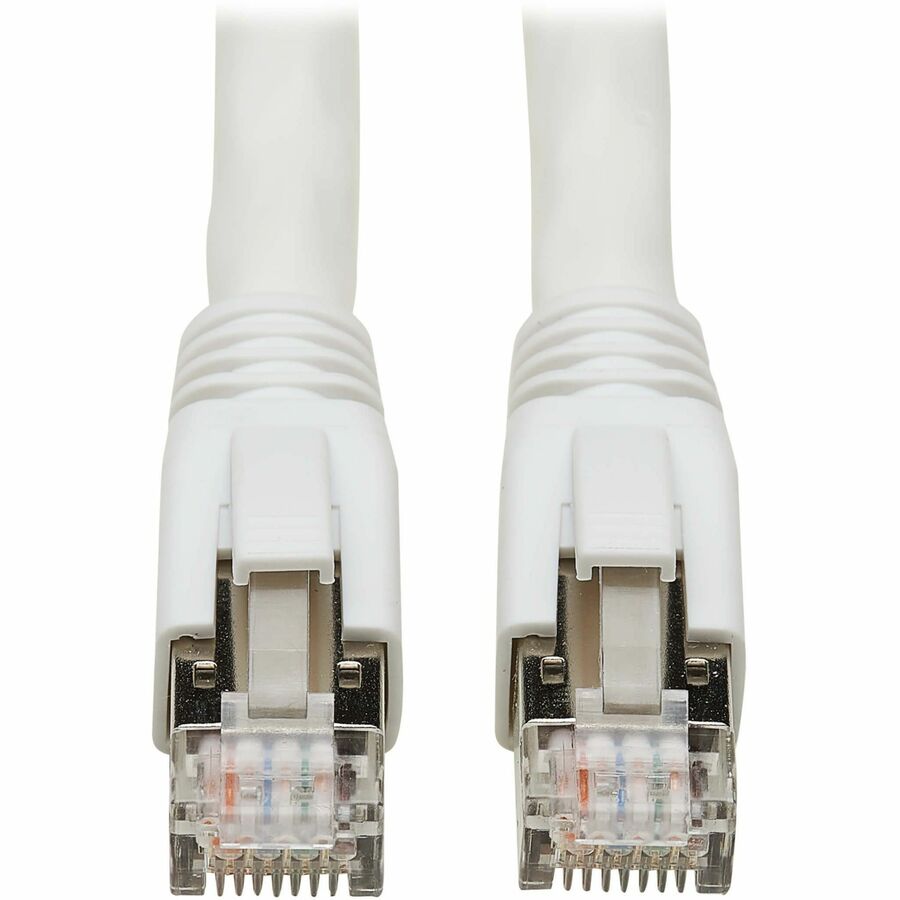 Tripp Lite Cat8 40G Snagless SSTP Ethernet Cable (RJ45 M/M), PoE, White, 6 ft. (1.8 m) -