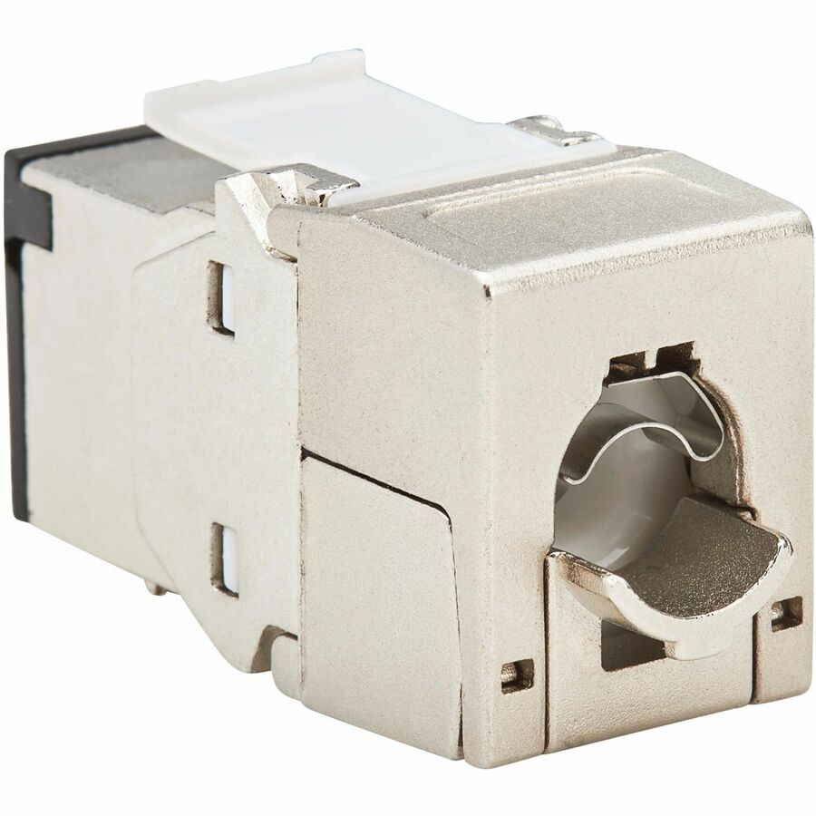 Tripp Lite Cat8 STP Shielded Tool-Free Keystone Jack, 568A/568B, TAA - 1 x RJ-45 Keystone