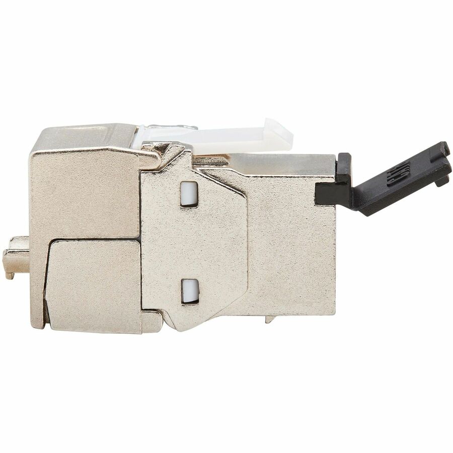 Tripp Lite Cat8 STP Shielded Tool-Free Keystone Jack, 568A/568B, TAA - 1 x RJ-45 Keystone
