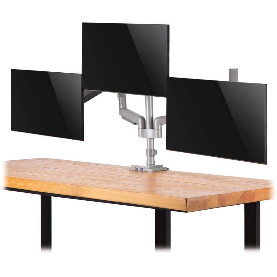 Tripp Lite Ddr1730Tal Triple-Display Flex-Arm Desktop Clamp For 17” To 30” Flat-Screen Displays - Usb And Audio Ports, Aluminum