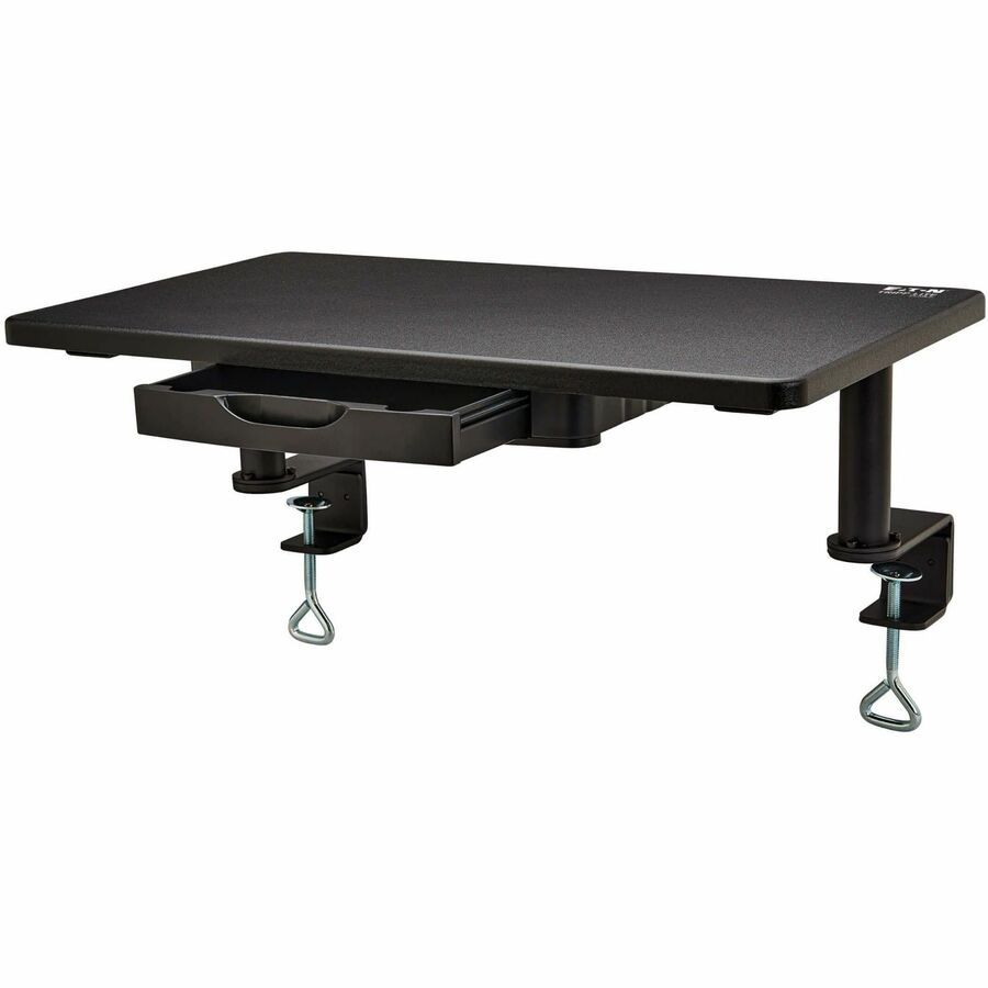 Tripp Lite Desk-Clamp Monitor Riser with Storage Drawer, TAA - 40 lb Load Capacity - 6.5"