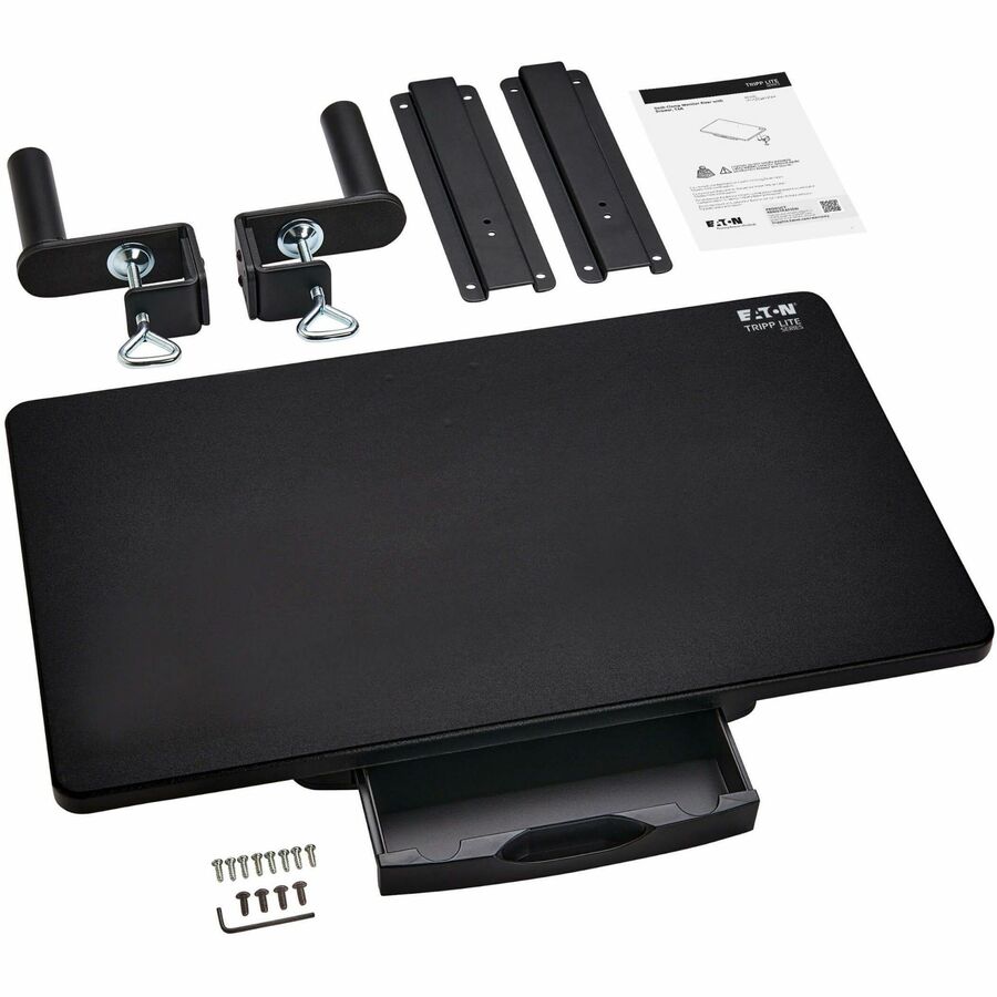 Tripp Lite Desk-Clamp Monitor Riser with Storage Drawer, TAA - 40 lb Load Capacity - 6.5"
