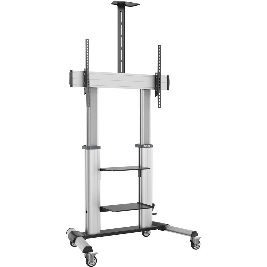 Tripp Lite Dmcs60100Xxck Safe-It Heavy-Duty Rolling Tv Cart With Height-Adjusting Crank Handle For 60 To 100-Inch Displays