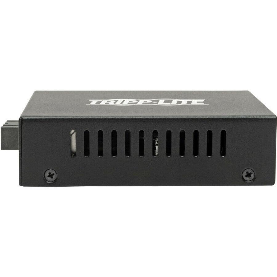 Tripp Lite Gigabit Singlemode Fiber To Ethernet Media Converter, Poe+ - 10/100/1000 Sc, 1310 Nm, 20 Km (12.4 Mi.)