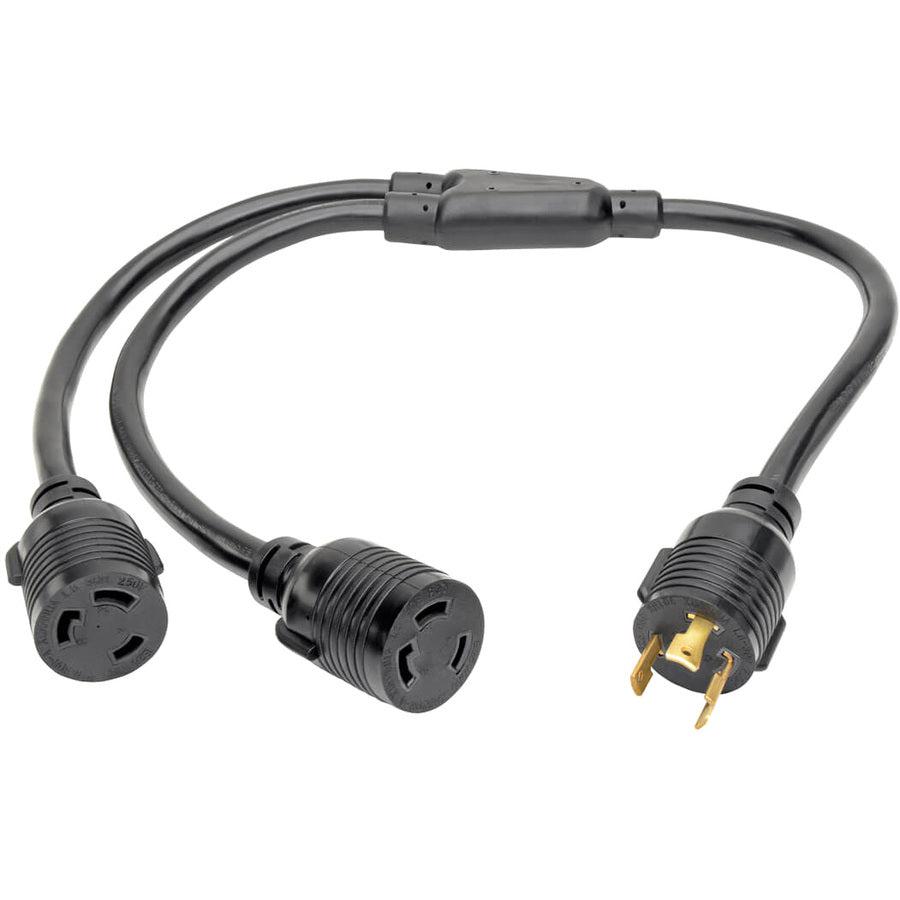 Tripp Lite Heavy-Duty Power Extension Cord Y Splitter Cable, 30A, 10Awg (Nema L6-30P To 2X Nema L6-30R), 1-Ft.