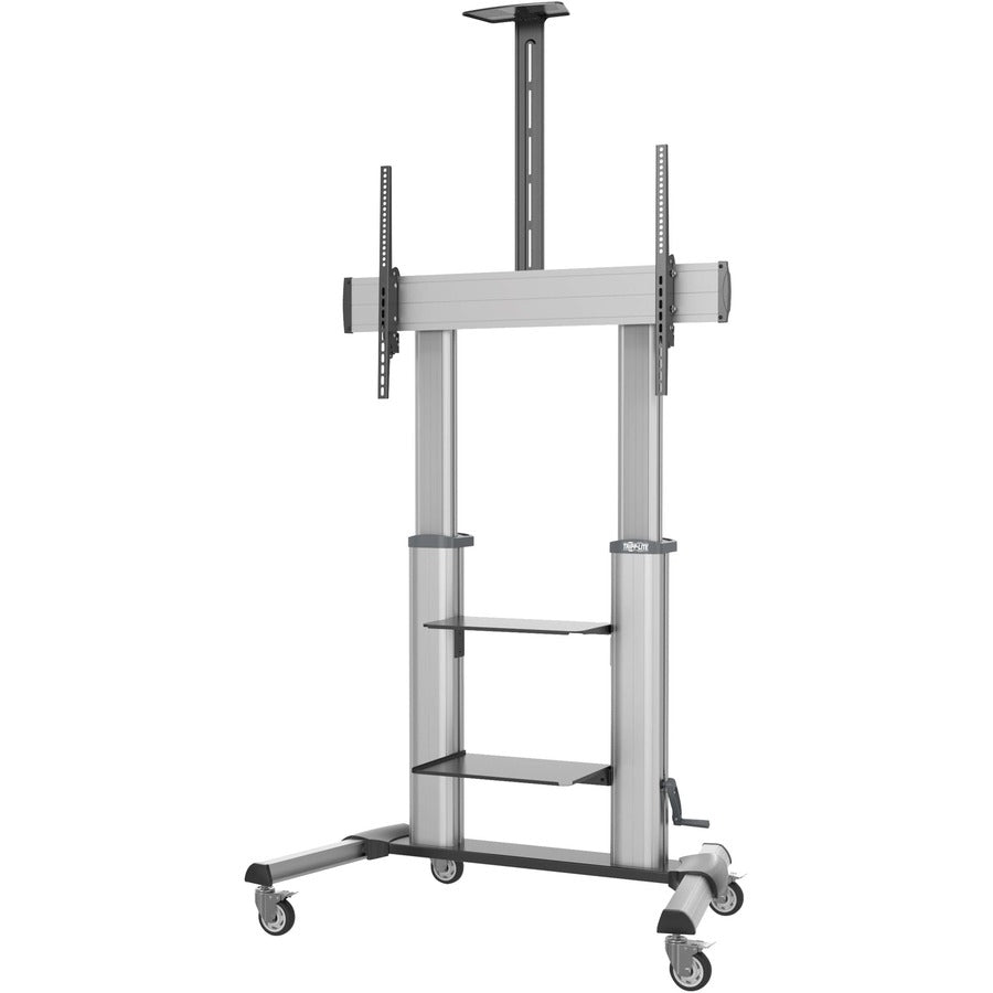 Tripp Lite Heavy-Duty Rolling TV Stand - Height Adjustable 60-100 Inch Displays | TecISoft DMCS60100XXCK