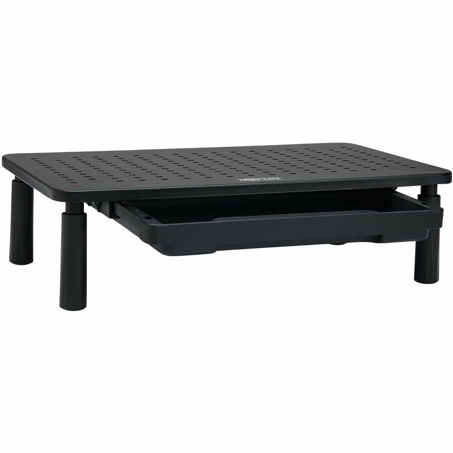 Tripp Lite Monitor Riser for Desk, 15 x 9 in. - Height Adjustable, Storage Drawer, Metal