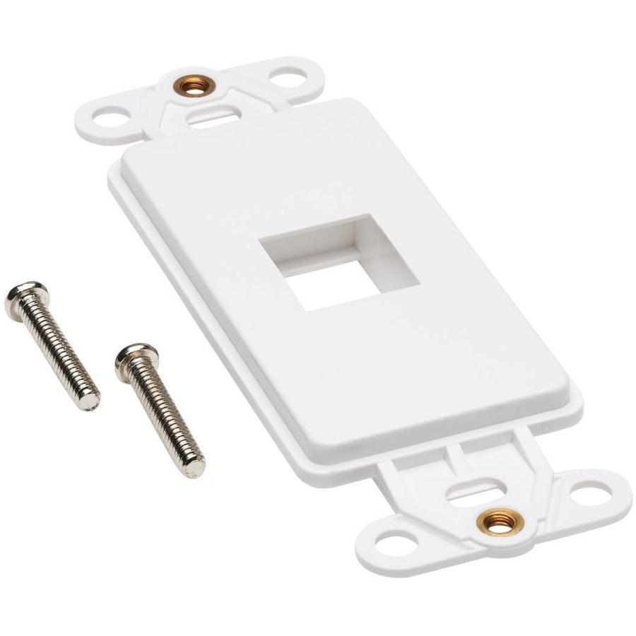 Tripp Lite N042D-001V-Wh Center Plate Insert, Decora Style - Vertical, 1 Port