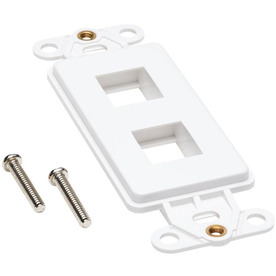 Tripp Lite N042D-002V-Wh Center Plate Insert, Decora Style - Vertical, 2 Ports