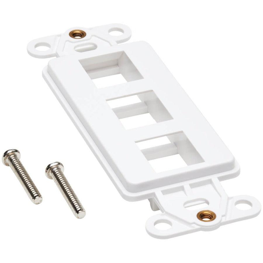 Tripp Lite N042D-003V-Wh Center Plate Insert, Decora Style - Vertical, 3 Ports