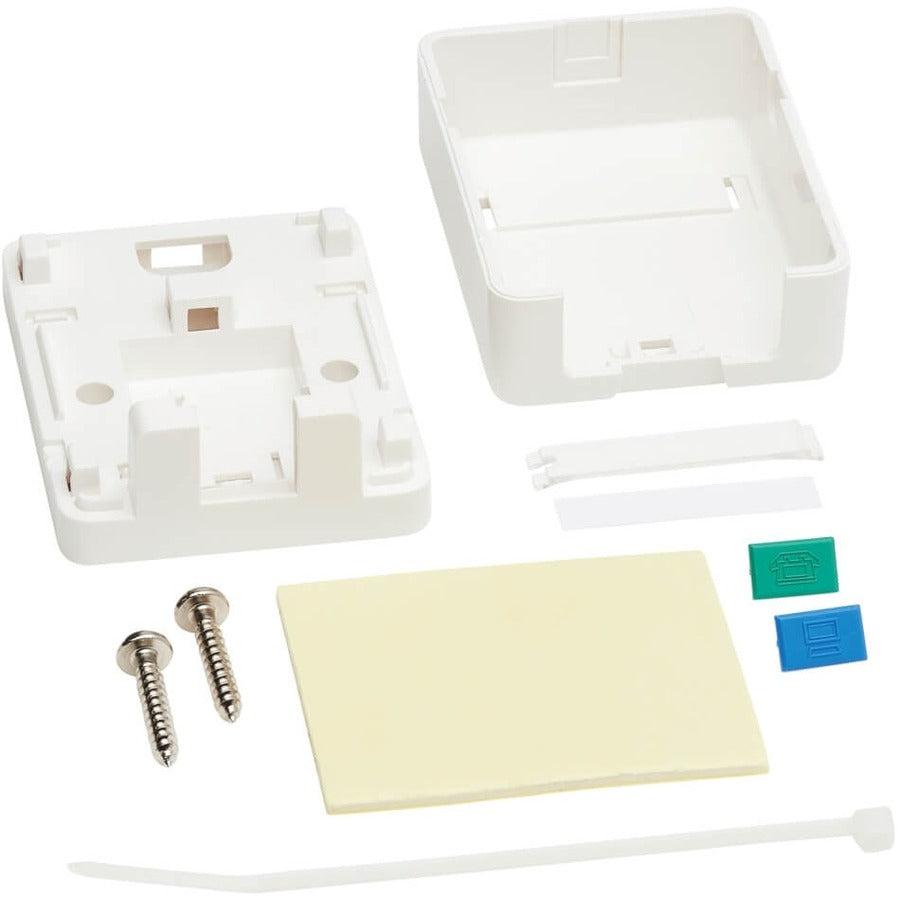 Tripp Lite N082-001-Wh Surface-Mount Box For Keystone Jack - 1 Port, White