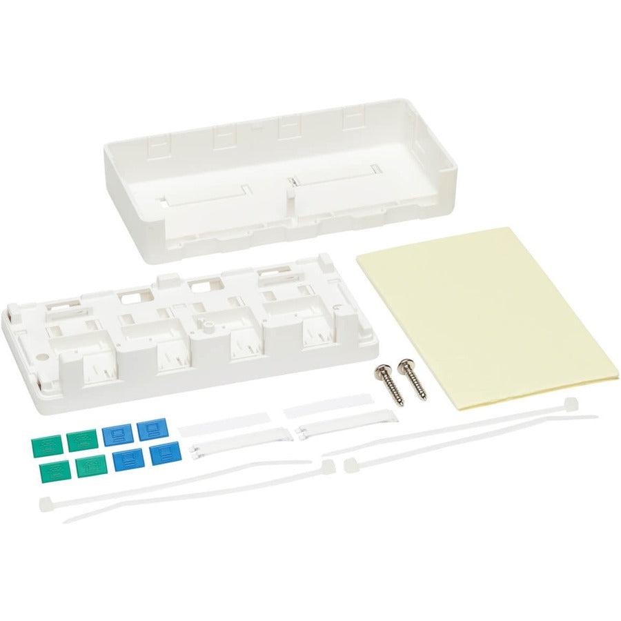 Tripp Lite N082-004-Wh Surface-Mount Box For Keystone Jacks - 4 Ports, White