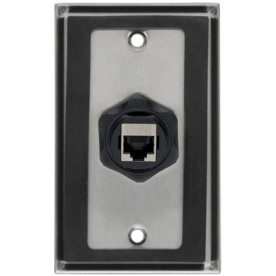 Tripp Lite N206-Bc01-Ind Rj45 Bulkhead Coupler For Cat5/Cat6, Female To Female, Shielded, Industrial, Dust Cap - Ip68, Taa