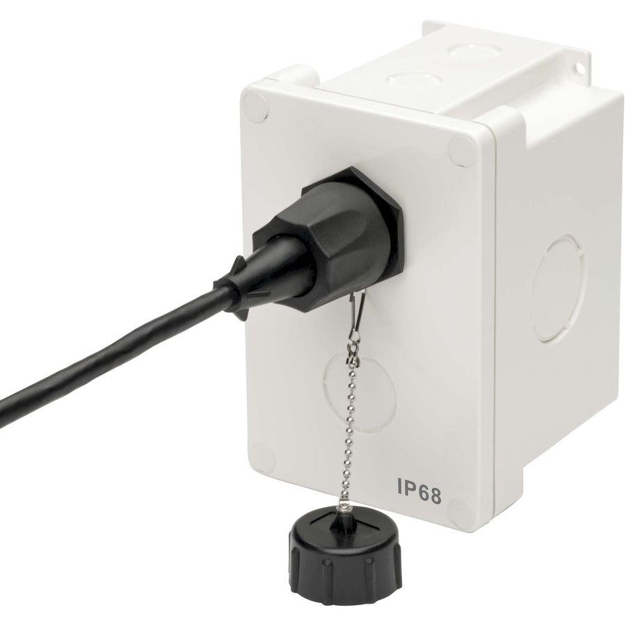 Tripp Lite N206-Sb01-Ind Waterproof Electrical Junction Box - Surface Mount, Industrial, Single Gang, Ip68, Taa, 2 Cutouts