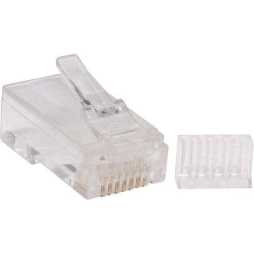Tripp Lite N230-100 Cat6 Rj45 Modular Connector Plug With Load Bar, Solid/Stranded Conductor Round Cat6 Wire, 100-Pack