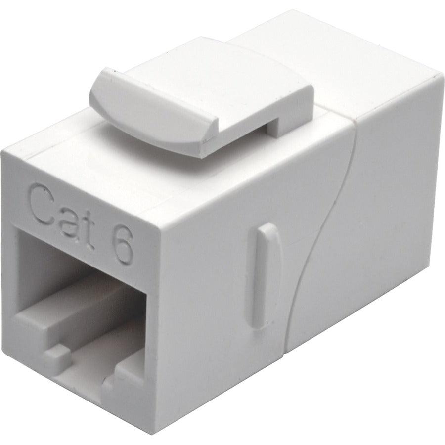 Tripp Lite N235-001-Wh Cat6 Straight-Through Modular In-Line Snap-In Coupler (Rj45 F/F), White, Taa