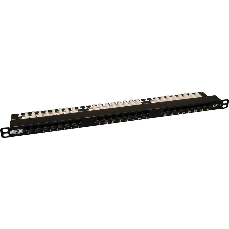Tripp Lite N252-024-Hu 24-Port 0.5U Rack-Mount Cat6/Cat5 110 Patch Panel 568B, Rj45 Ethernet, Taa