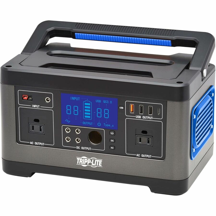 Tripp Lite Portable Power Station - 500W, Lithium-Ion (NMC), AC, DC, USB-A, USB-C, QC 3.0