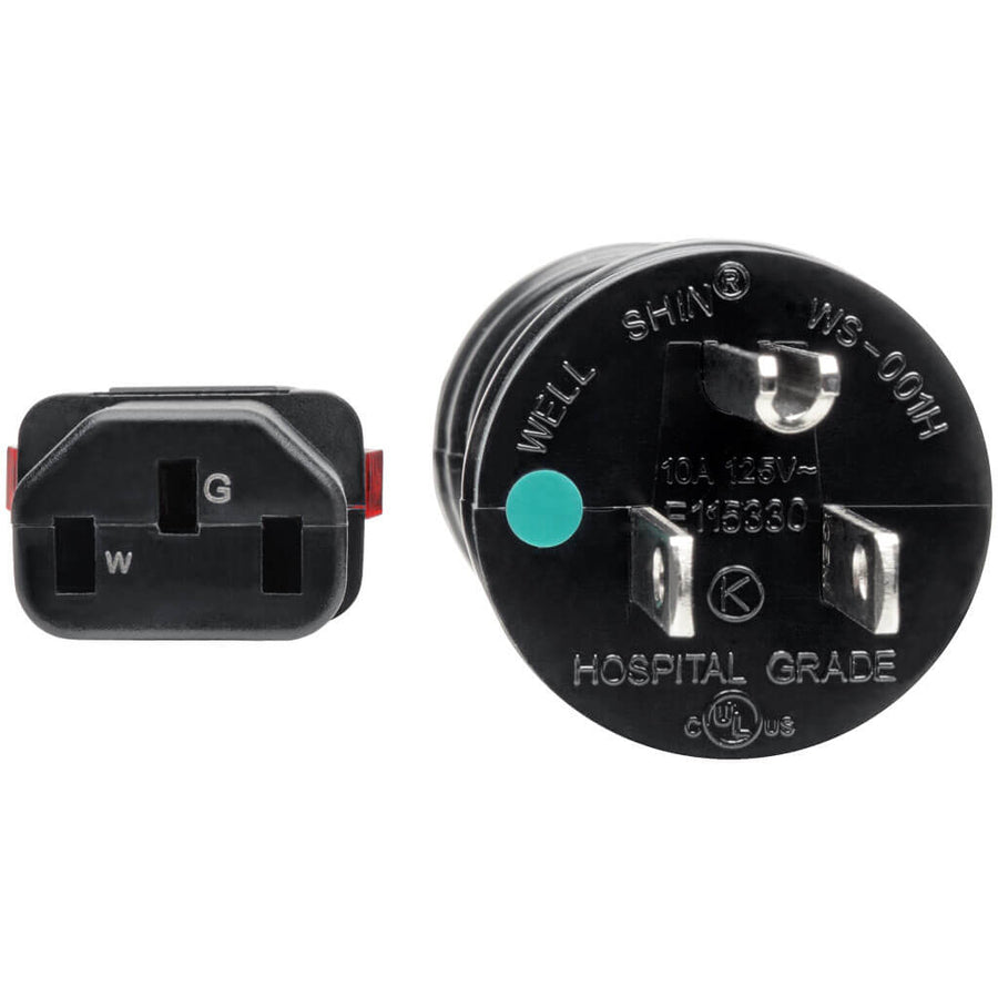 Tripp Lite Power Cord Hospital Medical 5-15P To Locking C13 M/F 10A 15Ft