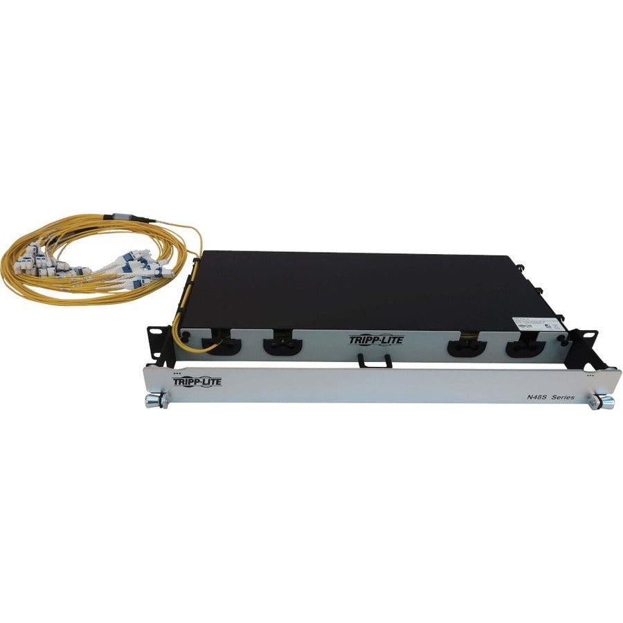 Tripp Lite Preloaded Fiber Panel, 1U - 2X (12X Lc/Lc Duplex M/M) 24F Trunk Cables, Os2 Singlemode, 20 M (65.6 Ft.)