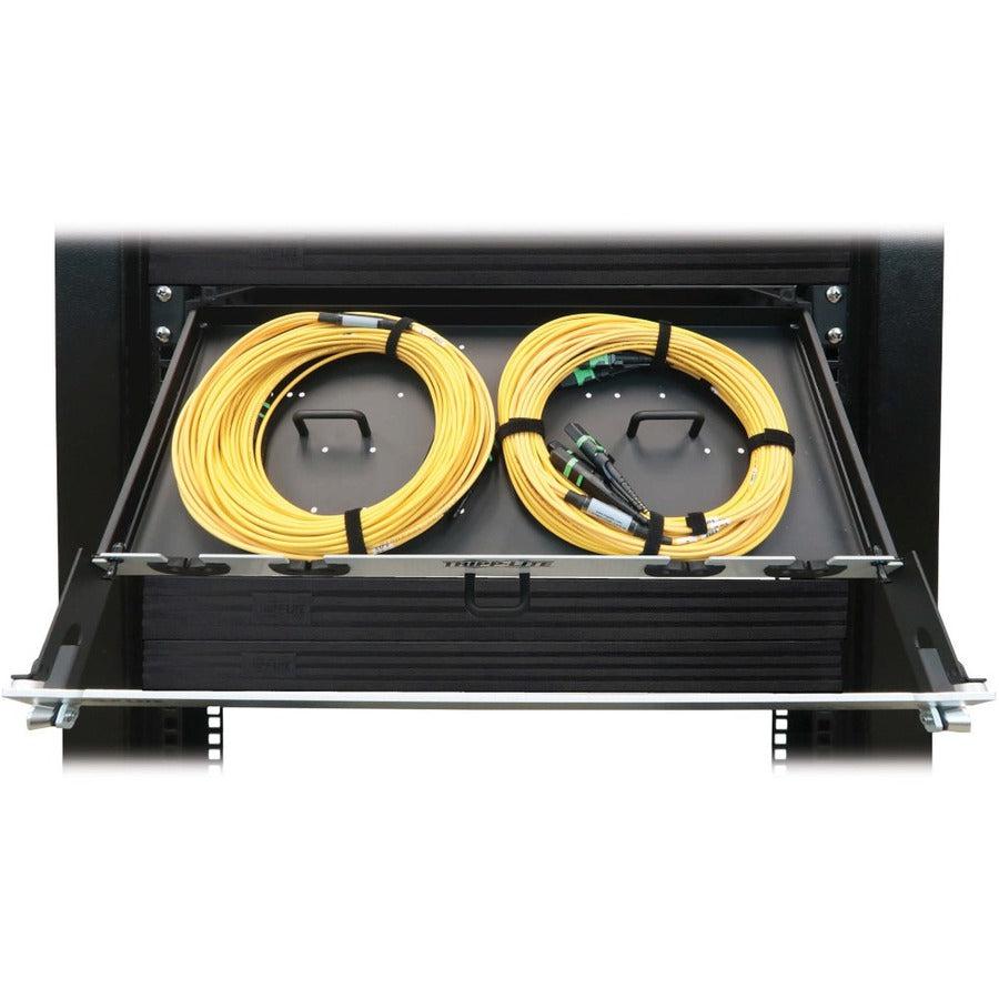 Tripp Lite Preloaded Fiber Panel, 1U - 2X (3X8F Mtp/Mpo-Apc F/F) 24F Trunk Cables, Os2 Singlemode, 20 M (65.6 Ft.)