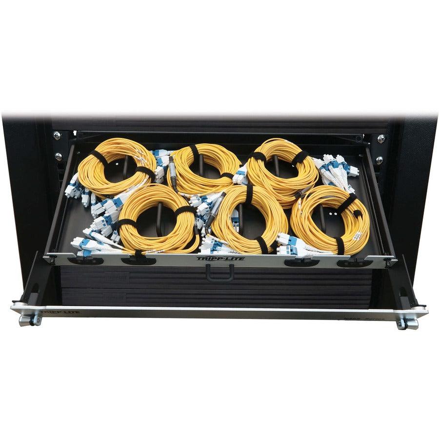 Tripp Lite Preloaded Fiber Panel, 1U - 6X (4X Lc/Lc Duplex M/M) 8F Trunk Cables, Os2 Singlemode, 10 M (32.8 Ft.)