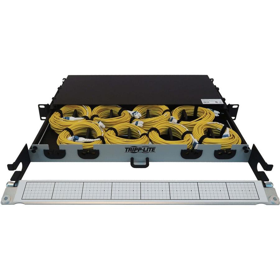 Tripp Lite Preloaded Fiber Panel, 1U - 8X Lc/Lc Duplex Cables (M/M), Os2 Singlemode, 10 M (32.8 Ft.)