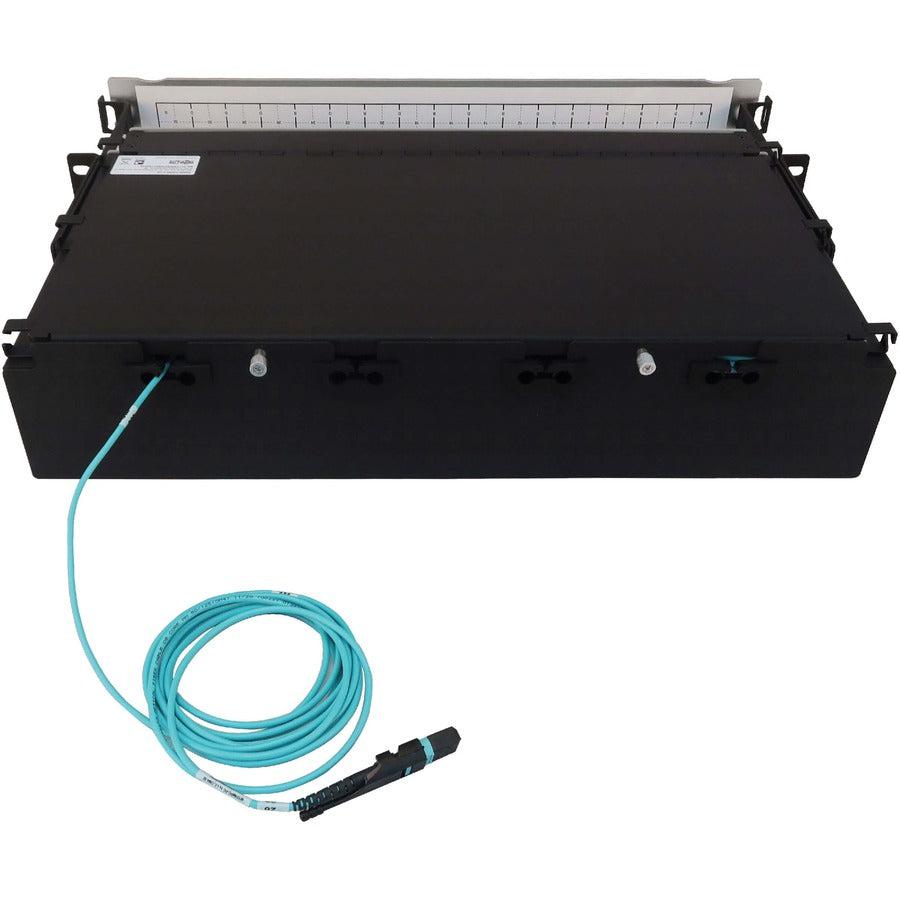 Tripp Lite Preloaded Fiber Patch Panel, 2U - 32X (12F Mtp/Mpo-Pc To 4X Lc Duplex F/F) 8F Trunk Cables, Om4 Multimode, 3 M (9.8 Ft.)