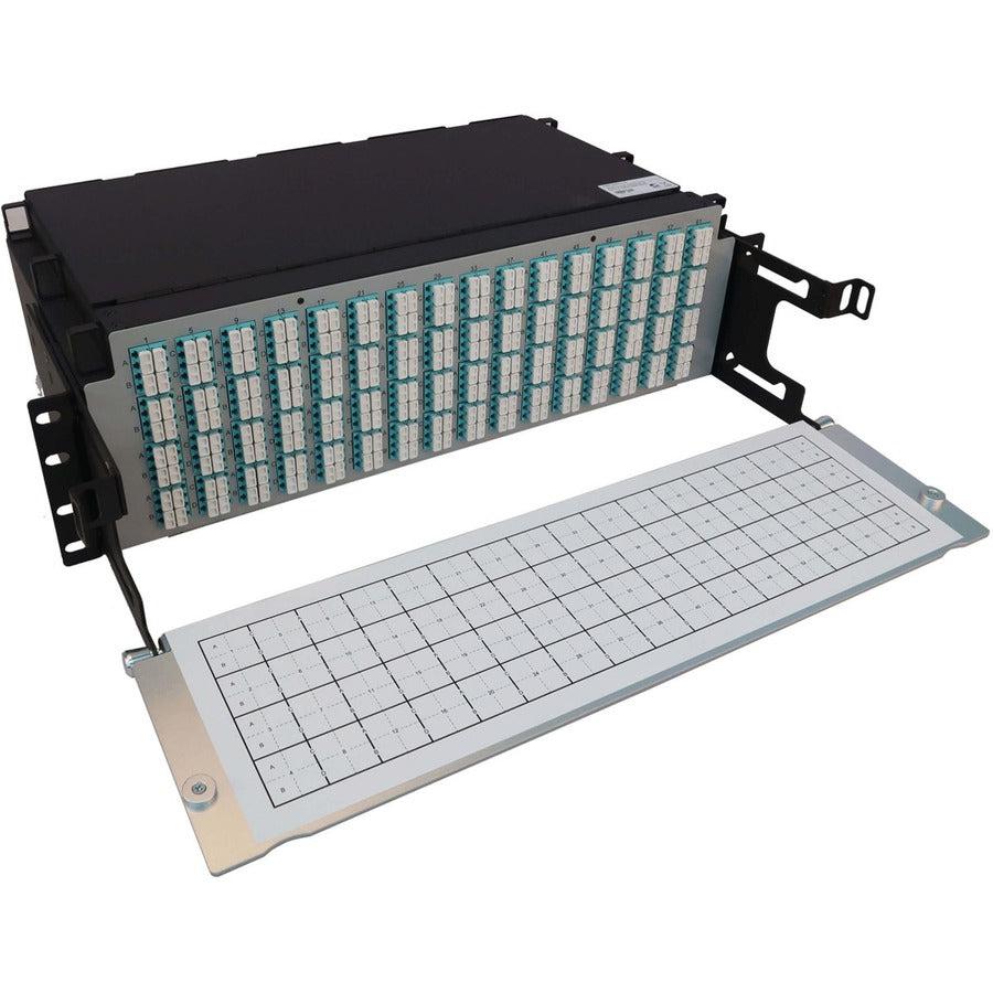 Tripp Lite Preloaded Fiber Patch Panel, 3U - 64X (12F Mtp/Mpo-Pc To 4X Lc Duplex F/F) 8F Trunk Cables, Om4 Multimode, 3 M (9.8 Ft.)