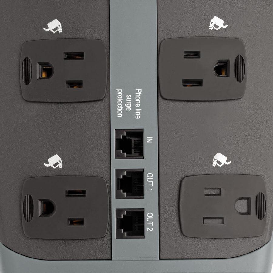 Tripp Lite Protect It! 10-Outlet Surge Protector, 8-Ft, Cord, 2395 Joules, Tel/Modem Protection