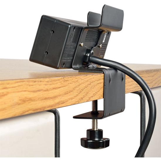Tripp Lite Protect It! 3-Outlet Surge Protector With Desk Clamp, 10 Ft. Cord, 510 Joules, 2 Usb Charging Ports, Black Housing