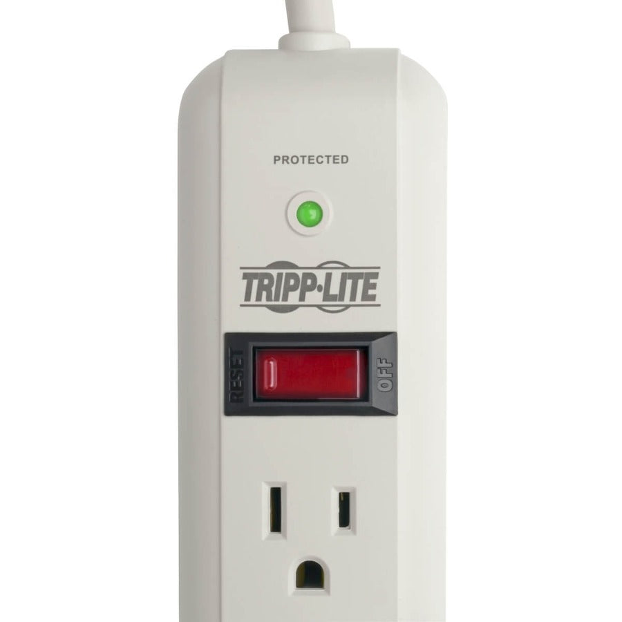 Tripp Lite Protect It! 7-Outlet Surge Protector, 12-Ft. Cord, 1080 Joules, Light Gray Housing