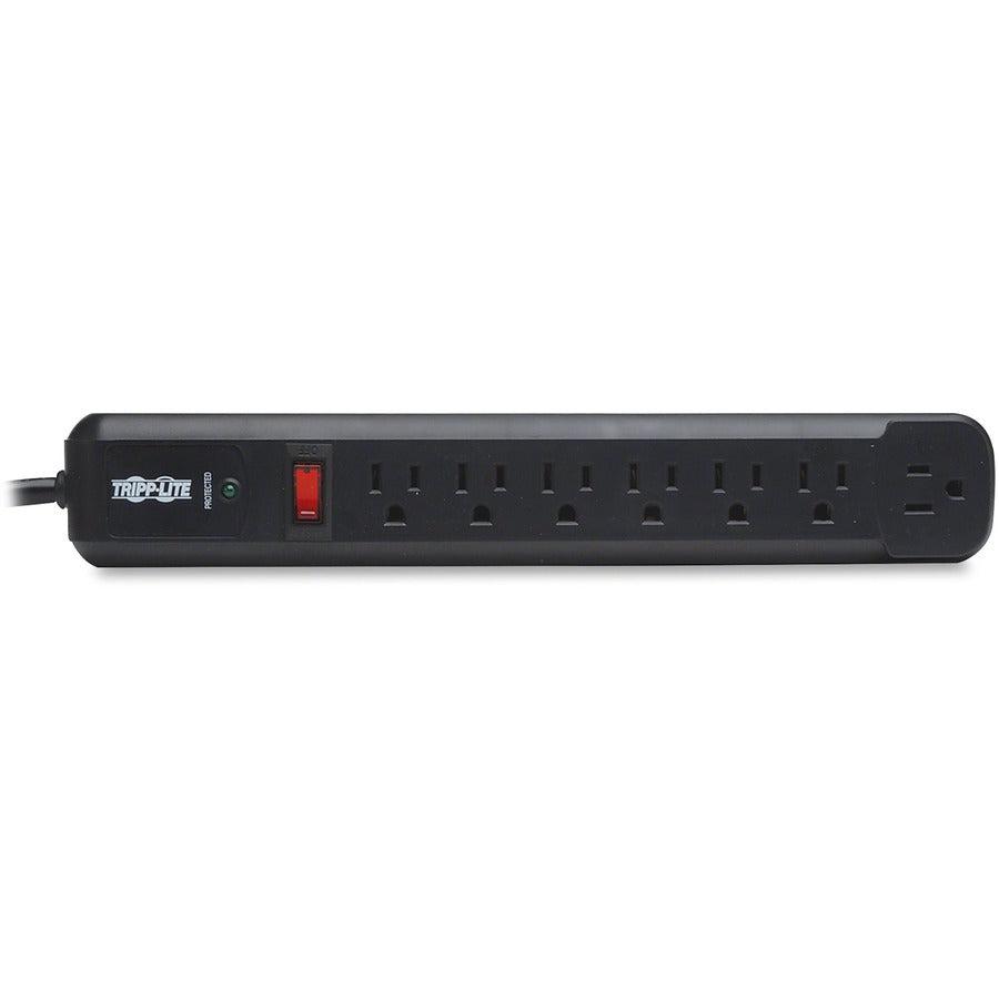 Tripp Lite Protect It! 7-Outlet Surge Protector 4-Ft. Cord, 1080 Joules, 1 Diagnostic Led, Black Housing