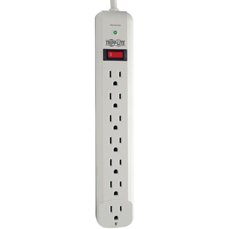 Tripp Lite Protect It! 7-Outlet Surge Protector, 6-Ft. Cord, 1080 Joules - Accommodates 1 Transformer
