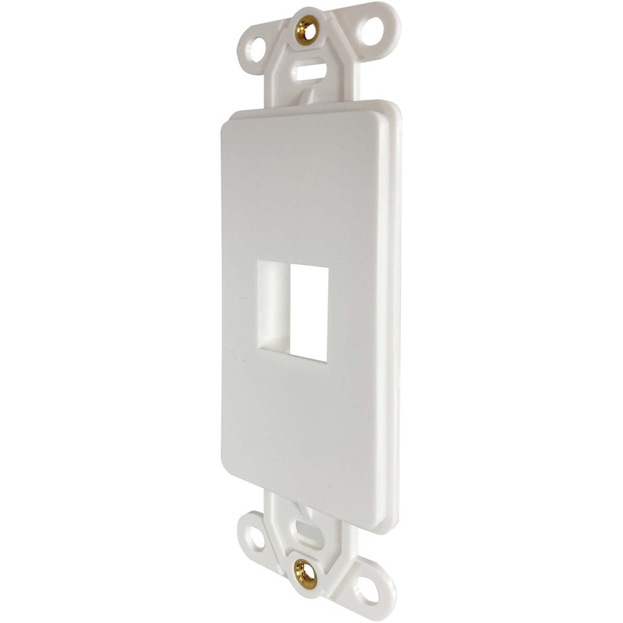 Tripp Lite Safe-It 1-Port Antibacterial Wall-Mount Insert, Decora Style, Vertical, Ivory, Taa