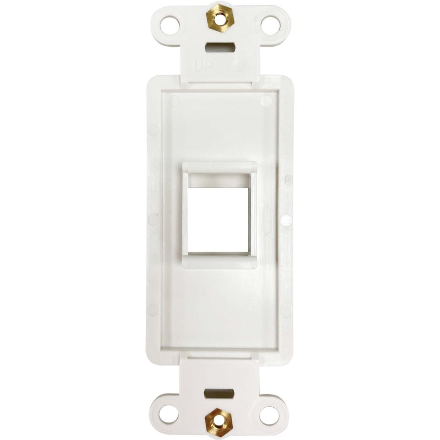 Tripp Lite Safe-It 1-Port Antibacterial Wall-Mount Insert, Decora Style, Vertical, Ivory, Taa