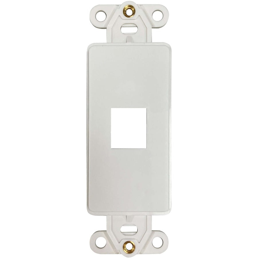 Tripp Lite Safe-It 1-Port Antibacterial Wall-Mount Insert, Decora Style, Vertical, Ivory, Taa