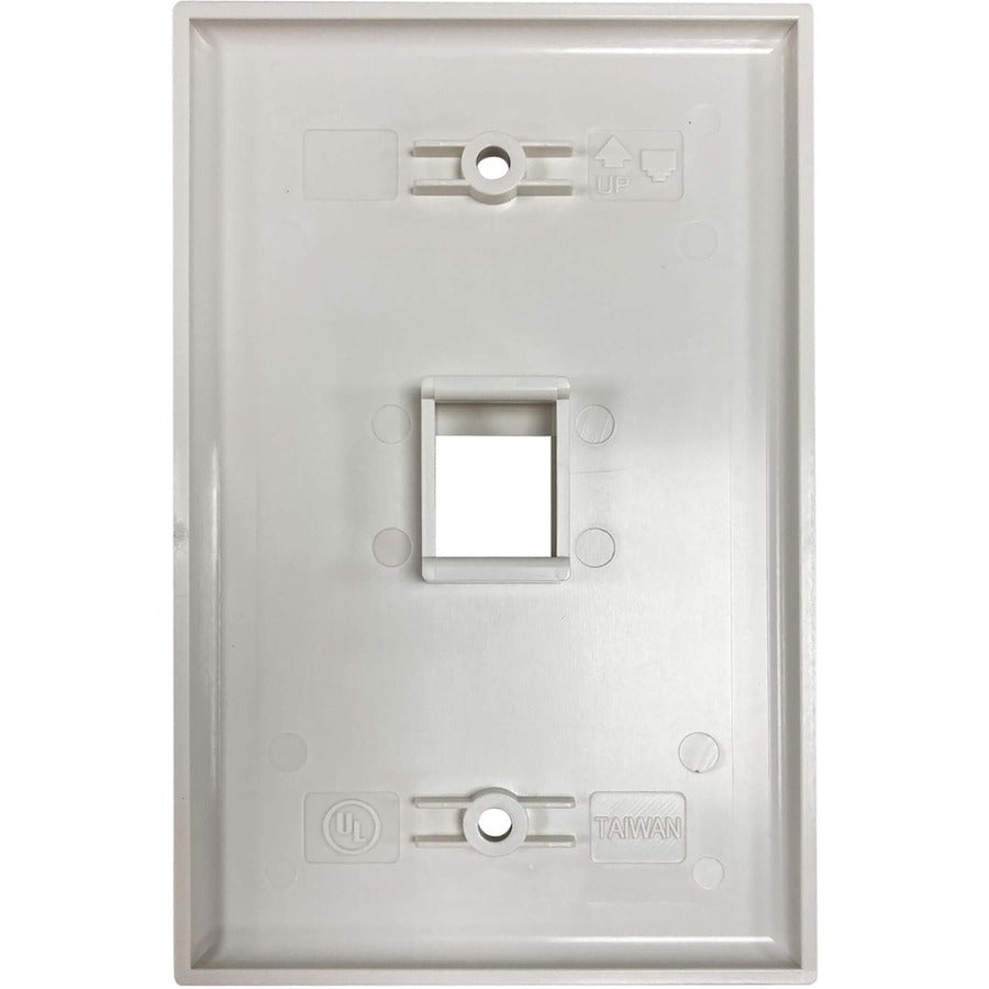 Tripp Lite Safe-It 1-Port Single-Gang Keystone Wall Plate, Antibacterial, Ivory Matte, Taa
