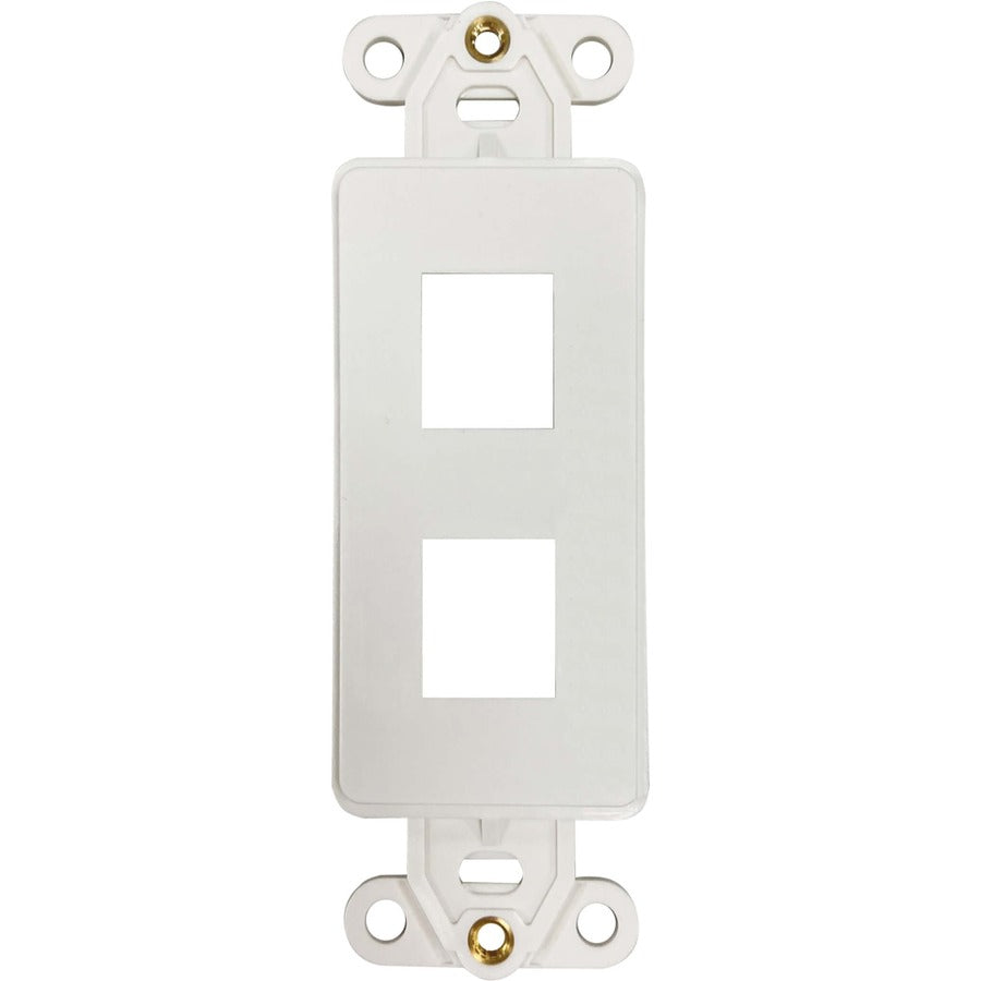 Tripp Lite Safe-It 2-Port Antibacterial Wall-Mount Insert, Decora Style, Vertical, Ivory, Taa