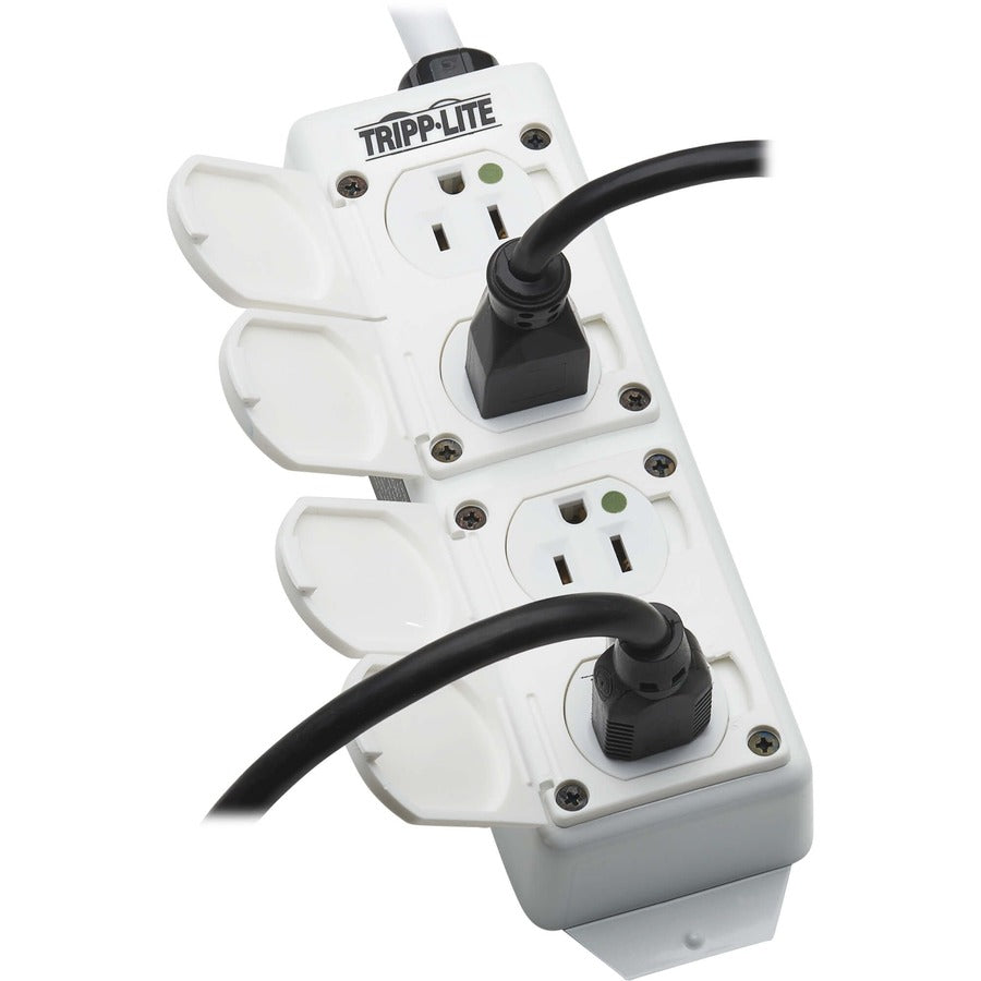 Tripp Lite Safe-It Ul 2930 Medical-Grade Power Strip For Patient Care Vicinity, 4 Hospital-Grade Outlets, Safety Covers, Antimicrobial, 15 Ft. Cord, Dual Ground