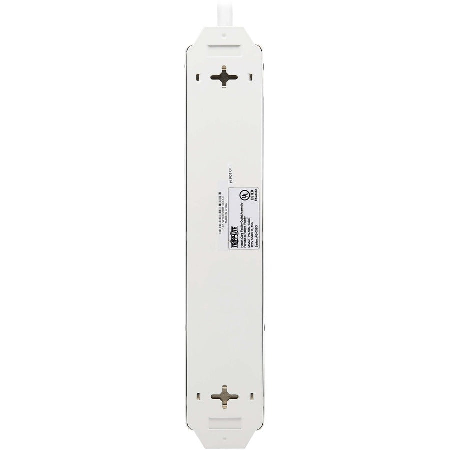 Tripp Lite Safe-It Ul 2930 Medical-Grade Power Strip For Patient Care Vicinity, 6 Hospital-Grade Outlets, Safety Covers, Antimicrobial, 15 Ft. Cord, Dual Ground