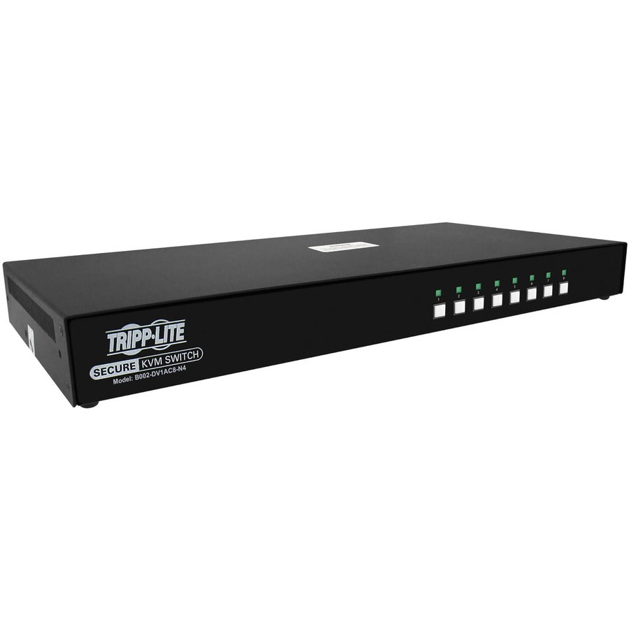 Tripp Lite Secure KVM Switch 8-Port Single Head DVI to DVI NIAP PP4.0 Audio CAC TAA - 8 Co