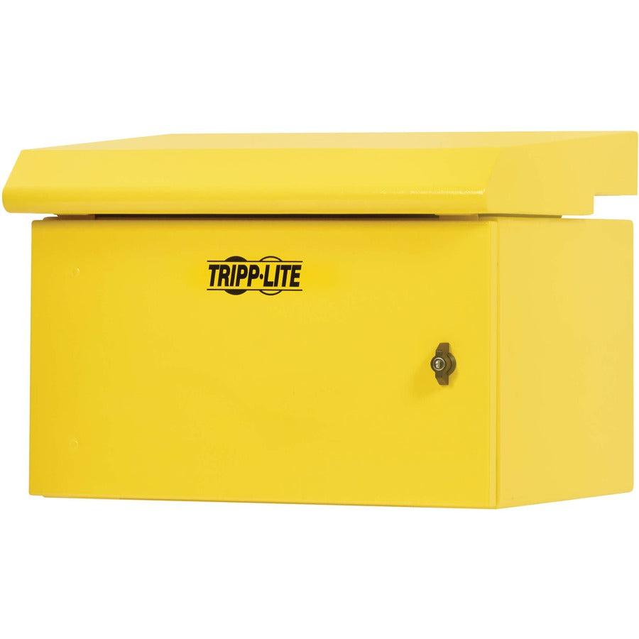Tripp Lite SmartRack Industrial Enclosure with Lock - NEMA 3R, Wall Mount, Metal Construction, Internal Fans, 16.5 in. Depth, 6U, Yellow