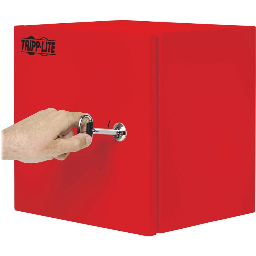 Tripp Lite SmartRack Outdoor Industrial Enclosure with Lock - NEMA 4, Surface Mount, Metal Construction, 12 x 12 x 10 in., Red