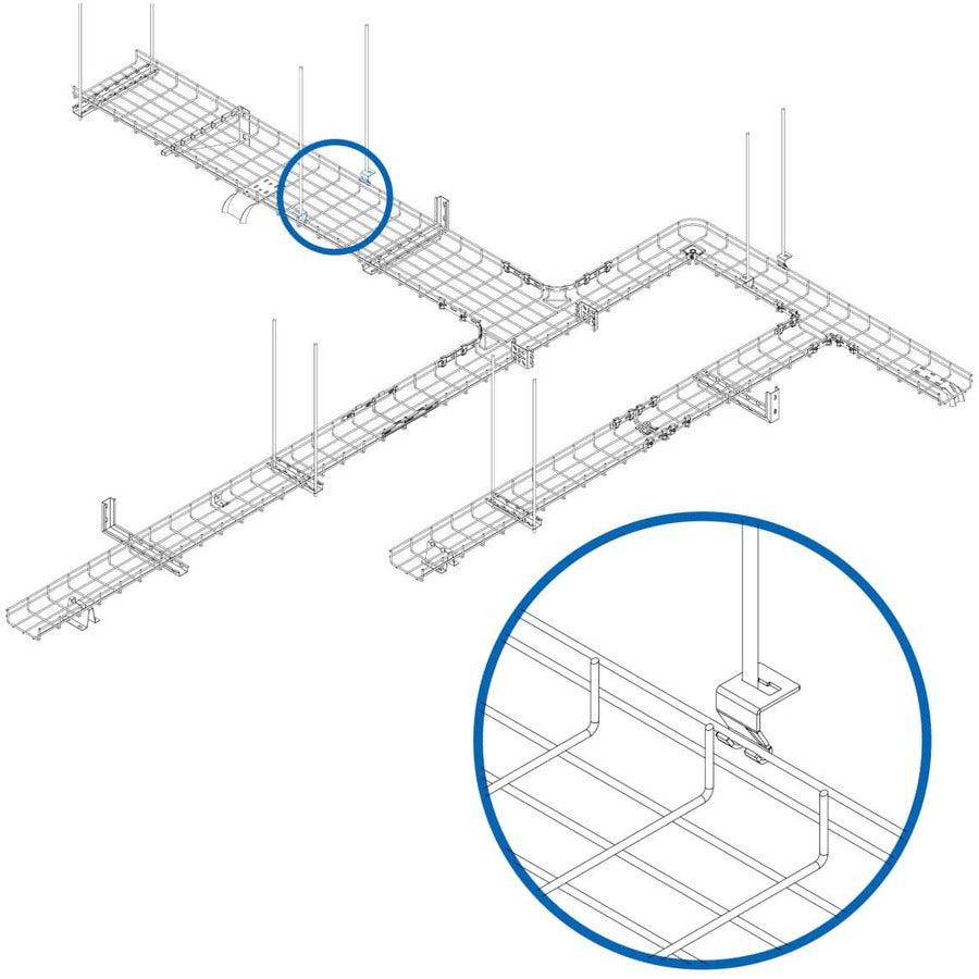 Tripp Lite Srwbunvclip Ceiling Hanging Clip For Wire Mesh Cable Trays, 50 Pack