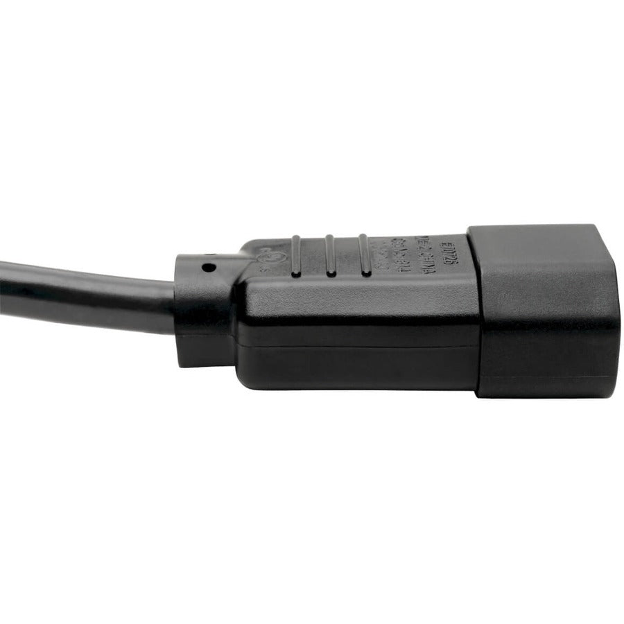 Tripp Lite Standard Computer Power Extension Cord Lead Cable, 10A, 18Awg (Iec-320-C14 To Iec-320-C13) 0.61 M (2-Ft.)
